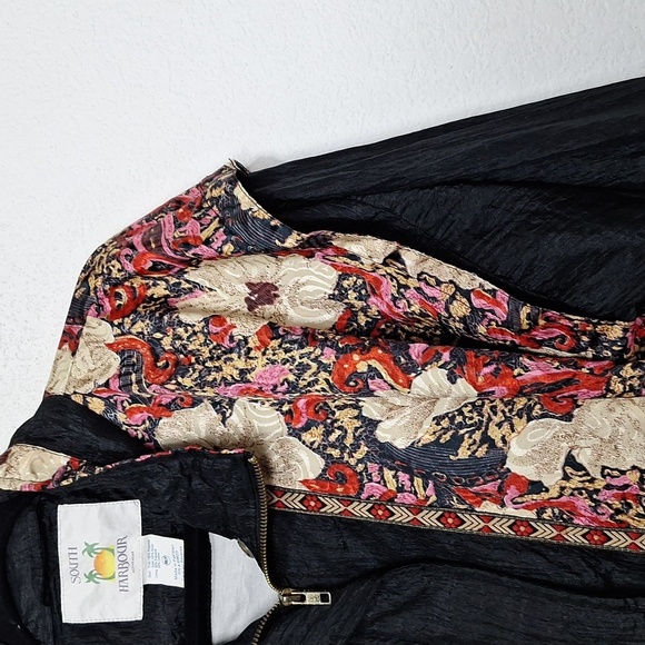 Vintage South Harbour Retro Floral Indie Sleaze Baroque Windbreaker Jacket *M/P - Picture 5 of 13